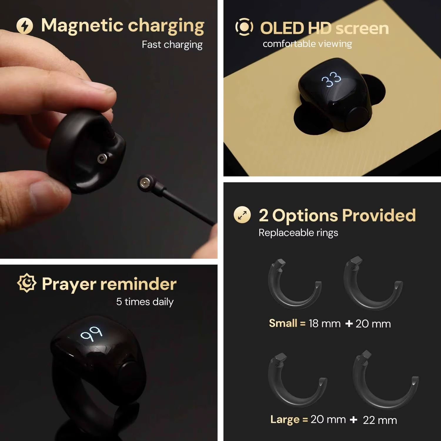 Trending Products 2025 New Arrivals Ring Islam Electronic Rosary Islamic Rosary Water Proof Shower Wearable Perfect for Ramadan