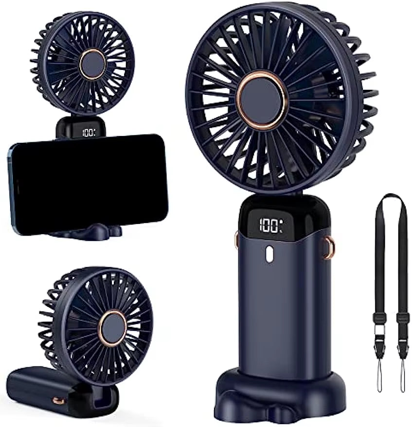 2025 New USB Handheld Fan Mini Portable Charging Foldable Plastic Electric Fan for Office & Student Car Outdoor Use Perfect Gift