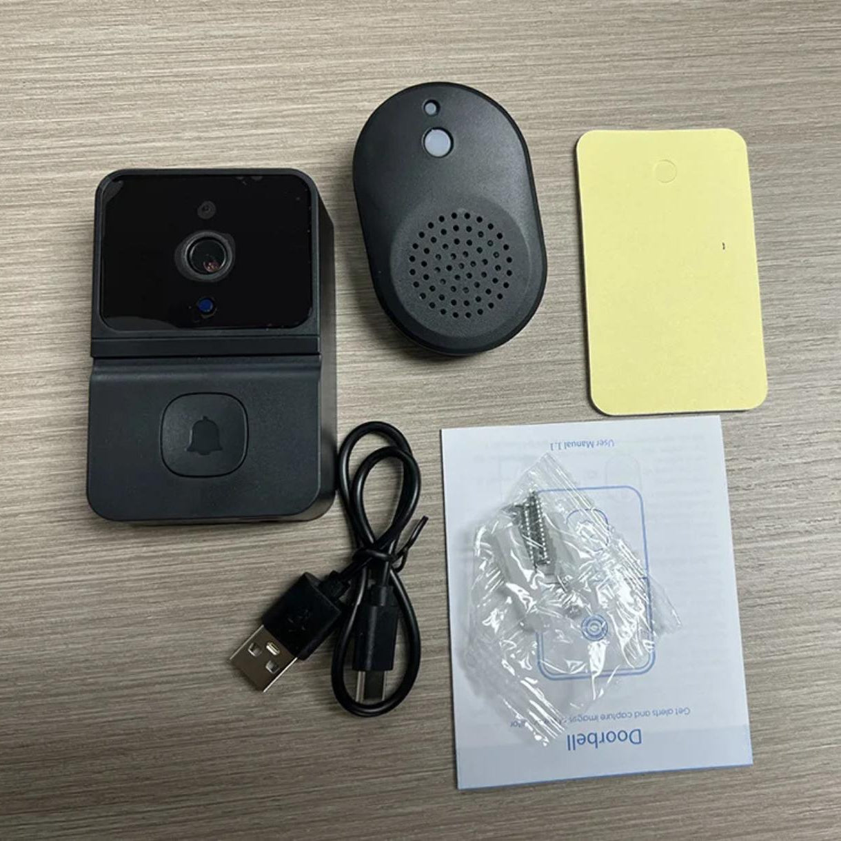 Sonnette Vidéo WiFi Z30 — Caméra HD, Vision Nocturne & Interphone