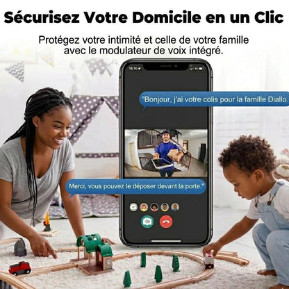Sonnette Vidéo WiFi Z30 — Caméra HD, Vision Nocturne & Interphone