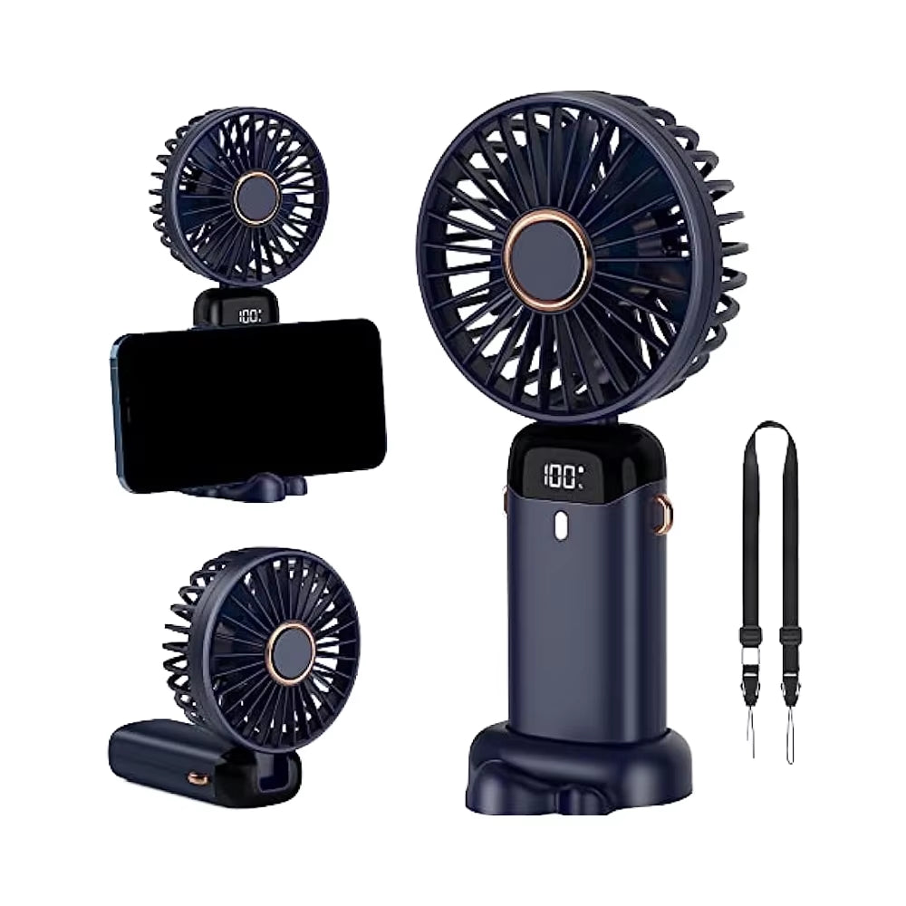 2025 New USB Handheld Fan Mini Portable Charging Foldable Plastic Electric Fan for Office & Student Car Outdoor Use Perfect Gift