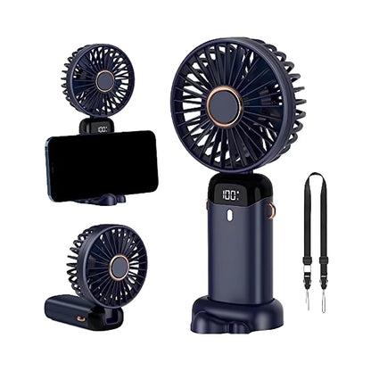 2025 New USB Handheld Fan Mini Portable Charging Foldable Plastic Electric Fan for Office & Student Car Outdoor Use Perfect Gift
